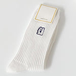 Load image into Gallery viewer, Cartoon Embroidered White Crew Socks Women M5A306