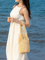 Load image into Gallery viewer, Handwoven Beaded Vacation Bucket Bag Women N6C304