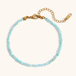 Load image into Gallery viewer, Natural Stone Chain Steel Gold Plated S5P250