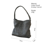 Load image into Gallery viewer, Tweed Speckle Top-Handle Shoulder Bag Women S5P645