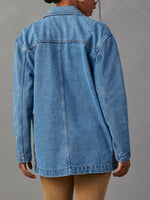Load image into Gallery viewer, Women's Denim Blazer Jacket Casual Blue N6D066