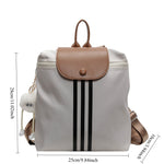 Load image into Gallery viewer, Unisex Nylon Color-Block Flap Backpack N6J199