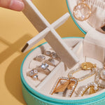 Load image into Gallery viewer, Portable Round Jewelry Box Travel 2 Layer Storage S5P839