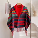 Load image into Gallery viewer, Plaid Faux Cashmere Scarf Women Autumn Winter Warm M5A327
