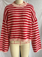 Load image into Gallery viewer, Color Block Stripe Knit Pullover Round Neck Retro N6G139