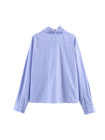 Load image into Gallery viewer, Bow Tie Scarf Collar Blouse Women N6C096
