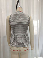 Load image into Gallery viewer, Plaid Sleeveless Vest with Tie Front Women N6E174