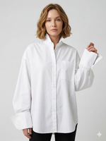 Load image into Gallery viewer, Oversize White Shirt Women N6C098