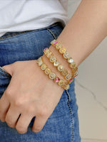 Load image into Gallery viewer, Luxury Girly Smiley Sunflower Charm Bracelet Women N6A211