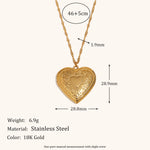 Load image into Gallery viewer, Heart Locket Chalice Necklace Steel Gold Plated S5P228