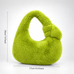 Load image into Gallery viewer, Women's Plush Knot Mini Dumpling Shoulder Bag N6J162