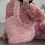 Load image into Gallery viewer, Sweet Punk Heart Bag Faux Fox Fur Crossbody Shoulder S5P773