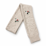 Load image into Gallery viewer, Womens Double Layer Rose Embroidered Knit Scarf N6K229