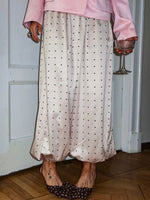 Load image into Gallery viewer, White Polka Dot Wide Leg Straight Pants N6E169