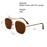 Load image into Gallery viewer, Retro Metal Double Bridge Square Sunglasses N6B221