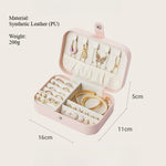 Load image into Gallery viewer, Compact Travel Jewelry Case PU Leather Construction S5P454