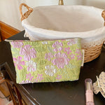Load image into Gallery viewer, Womens Vintage Floral Jacquard Cosmetic Bag N6K114