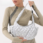 Load image into Gallery viewer, Quilted Dumpling Shoulder Bag Nylon Polyester S5P376