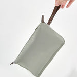 Load image into Gallery viewer, Grey Memory Fabric Cosmetic Bag Travel Pouch Portable S5P846
