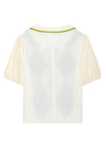 Load image into Gallery viewer, Slim Fit Diamond Patch Short Sleeve Knit Cardigan N6G153