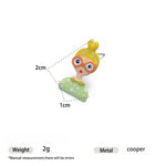 Load image into Gallery viewer, Enamel Drop Earrings Women Hand Painted Copper S5P879