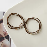 Load image into Gallery viewer, Fresh Pearl Hair Tie Basic Coffee Tone Women N6H189