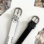 Load image into Gallery viewer, Unisex PU Studded Pin Buckle Belt N6J131