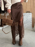 Load image into Gallery viewer, Sexy Lace Trim Bodycon Midi Skirt Women N6A170