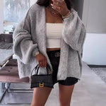 Load image into Gallery viewer, Mid Length Knit Cardigan Women Casual Loose Fit N5A852