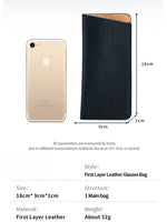 Load image into Gallery viewer, Genuine Leather Ultra Thin Sunglasses Sleeve N6B203