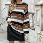 Load image into Gallery viewer, Splice Design Sweater Women Black Casual Long Sleeve N5A912