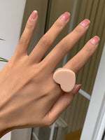 Load image into Gallery viewer, Candy Color Heart Resin Ring Vacation Style Women N6A217