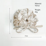 Load image into Gallery viewer, Velvet Rose Bow Scrunchy Women 15cm Elegant S5P780