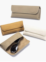 Load image into Gallery viewer, Genuine Leather Portable Sunglasses Case Women N6B204