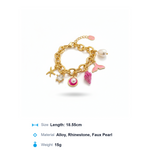 Load image into Gallery viewer, Ocean Charm Bracelet Adjustable Pearl Chain N6A144