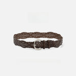Load image into Gallery viewer, No-Hole Handwoven Faux Leather Belt Women N6H326