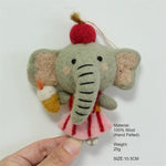 Load image into Gallery viewer, Handmade Wool Felt Bag Charm Cute Animal Ornament N6G032