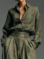 Load image into Gallery viewer, Military Green Shirt & Pants Set Women Unisex Style N5A610