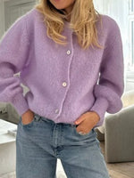 Load image into Gallery viewer, Candy Color Mohair like Cardigan Women N5A508