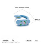 Load image into Gallery viewer, 3D Floral Drop Ring Cute Irregular Stackable Enamel S5P883