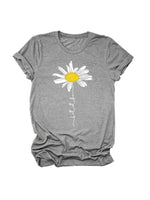 Load image into Gallery viewer, Let It Be Daisy Graphic Loose Fit T-Shirt Women N6F016