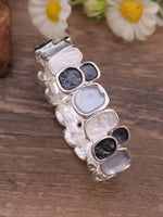 Load image into Gallery viewer, Enamel Square Geometric Stretch Bangle Women N6C219