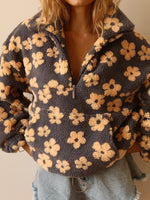 Load image into Gallery viewer, Polar Fleece Floral Sweatshirt Women Multiple Colors N5A509