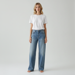 Load image into Gallery viewer, Wide Leg Denim Jeans, Mid-Rise Casual Zipper Pants N6A132