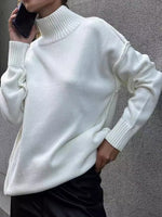 Load image into Gallery viewer, Color Block High Neck Sweater Women Multiple Colors N5A540