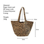 Load image into Gallery viewer, PP Woven Straw Tote Large Capacity Beach Bag N6A118