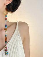 Load image into Gallery viewer, Bohemian Beaded Fringe Earrings Natural Stone Dangle N6A208