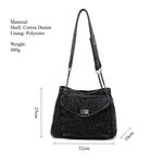 Load image into Gallery viewer, Denim Chain Tote Crossbody Bag Multi Carry S5P294