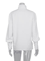 Load image into Gallery viewer, Mandarin Collar Office White Shirt Women N6C135