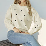 Load image into Gallery viewer, Simple Style Heart Sweater Women Knit Casual Pullover N5A813